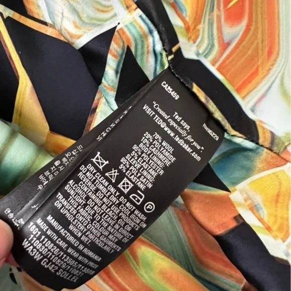 RARE Ted Baker Black Wool Cashmere Blend Peplum Sollel Coat - Picture 10 of 13